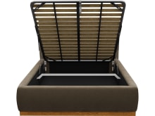 Haven Dark Gas Lift Bed Tribute Walnut color Tribute Walnut