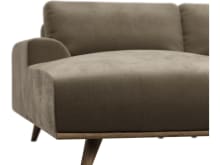 Dane Tribute Walnut Chaise Sofa - 3 Seater color Tribute Walnut