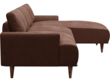 Dane Muse Rust Chaise Sofa - 3 Seater color Muse Rust