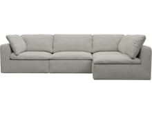 Cloud Deep Toorak Pebble Modular Sofa - 4 Piece color Toorak Pebble