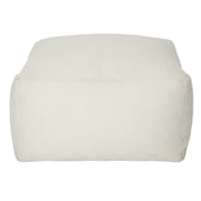 Arlette Boucle Pouf  - 66cm x 66cm x 35cm color Ivory