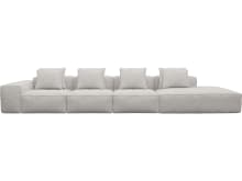 Riley Avon Mineral Modular Sofa - 1x Arm, 3x Armless, 1x Right Terminal color Avon Mineral