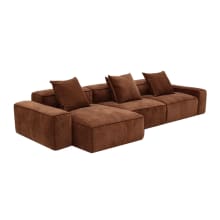 Riley Muse Rust Modular Sofa - 3 Seater Chaise color Muse Rust