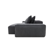 Riley Linen Charcoal Modular Sofa - 3 Seater Chaise color Linen Charcoal