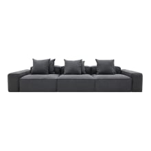 Riley Linen Charcoal Modular Sofa - 3 Seater color Linen Charcoal