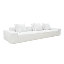 Riley Linen Pure White Modular Sofa - 3 Seater color Linen Pure White