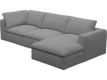 Cloud Deep California Slate Modular Sofa - 3 Seater Chaise color California Slate