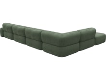 Beckett Tribute Dark Jade Modular Sofa - 7 Piece color Tribute Dark Jade