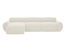 Malmo Muse Flax Chaise Sofa - 3 Seater color Muse Flax