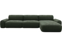 Beckett Muse Forest Chaise Sofa - 3 Seater color Muse Forest