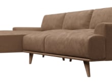 Dane Tribute Chestnut Chaise Sofa - 3 Seater color Tribute Chestnut