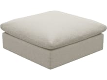 Willow Boucle Ivory Ottoman color Boucle Ivory