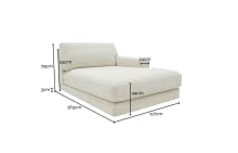 Monica Tribute Dark Jade Right Arm Facing Chaise Module color Tribute Dark Jade