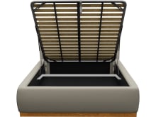 Haven Dark Gas Lift Bed Plaza Natural color Plaza Natural