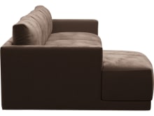 Haven Apt Muse Chocolate Chaise Sofa color Muse Chocolate