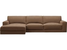 Monica Tribute Chestnut Chaise Sofa - 3 Seater color Tribute Chestnut