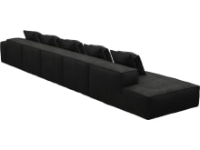 Riley California Charcoal Modular Sofa - 1x Arm, 4x Armless, 1x Left Terminal color California Charcoal