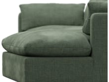 Willow Tribute Dark Jade Chaise Sofa - 3 Seater color Tribute Dark Jade