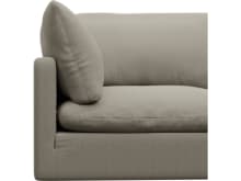 Willow Plaza Natural Corner Sofa Module color Plaza Natural