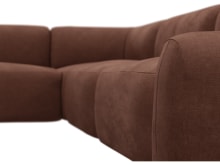 Beckett Muse Rust Modular Corner Sofa - 7 Piece color Muse Rust