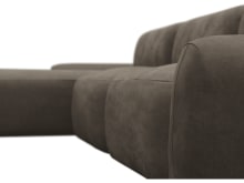 Beckett Muse Mink Chaise Sofa - 3 Seater color Muse Mink