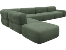 Beckett Tribute Dark Jade Modular Sofa - 7 Piece color Tribute Dark Jade