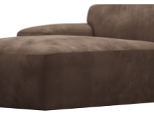 Copenhagen Muse Chocolate Left Arm Facing Chaise Module color Muse Chocolate