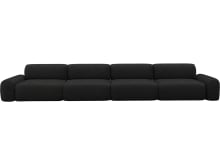 Beckett California Charcoal Modular Sofa - 4 Seater color California Charcoal