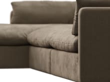 Willow Tribute Walnut Chaise Sofa - 3 Seater color Tribute Walnut
