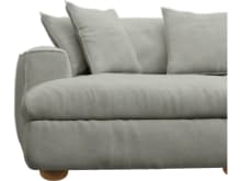 Tully Toorak Pebble Chaise Sofa - 3 Seater color Toorak Pebble