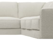 Monica Boucle Ivory Sofa - 6 Seater LAF Terminal color Boucle Ivory