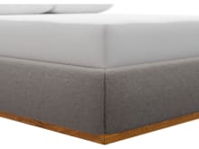 Haven Dark Gas Lift Bed Boucle Pumice color Boucle Pumice