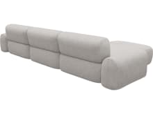 Beckett Avon Mineral Chaise Sofa - 3 Seater color Avon Mineral