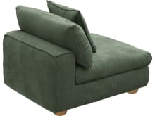 Tully Tribute Dark Jade Armless Sofa Chair Module color Tribute Dark Jade