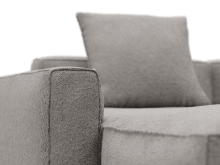 Riley Apt Boucle Pumice Sofa - 3 Seater and Ottoman color Boucle Pumice
