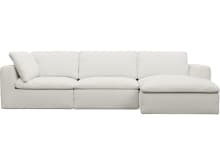 Cloud Deep Tribute Ice Modular Sofa - 3 Seater Chaise color Tribute Ice