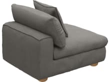 Tully Isla Soft Grey Armless Sofa Chair Module color Isla Soft Grey