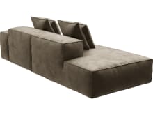 Riley Tribute Walnut Modular Sofa - 1x Arm, 1x Armless, 1x Left Terminal color Tribute Walnut