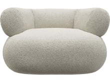 Colette Boucle Ivory Swivel Armchair color Boucle Ivory