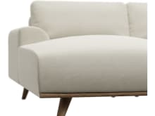Dane Muse Flax Chaise Sofa - 3 Seater color Muse Flax