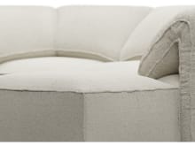 Kai Boucle Ivory Modular Sofa - 4 Seater and Ottoman color Boucle Ivory