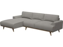 Dane Isla Soft Grey Chaise Sofa - 3 Seater color Isla Soft Grey
