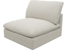 Willow Boucle Ivory Armless Sofa Module color Boucle Ivory