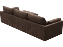 Willow Muse Chocolate Chaise Sofa - 3 Seater color Muse Chocolate