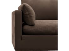 Willow Muse Chocolate 1 Seat Left Arm Facing Sofa Module color Muse Chocolate