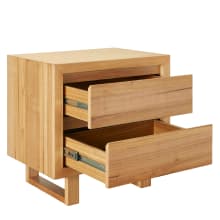 Clemence Bedside Table - 2 Drawer color Messmate