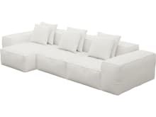 Riley Tribute Ice Modular Sofa - 3 Seater Chaise color Tribute Ice