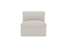 Retreat View Cream Armless Sofa Module color View Cream