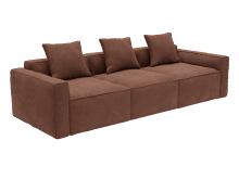 Riley Apt Muse Rust Sofa - 3 Seater color Muse Rust