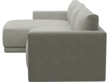 Haven Toorak Pebble Chaise Sofa - 3 Seater color Toorak Pebble